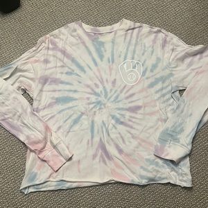 Milwaukee Brewers long sleeve tie dye tee